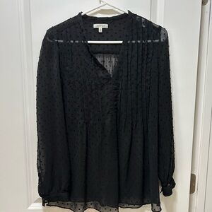 Max Studio Black Sheer Blouse